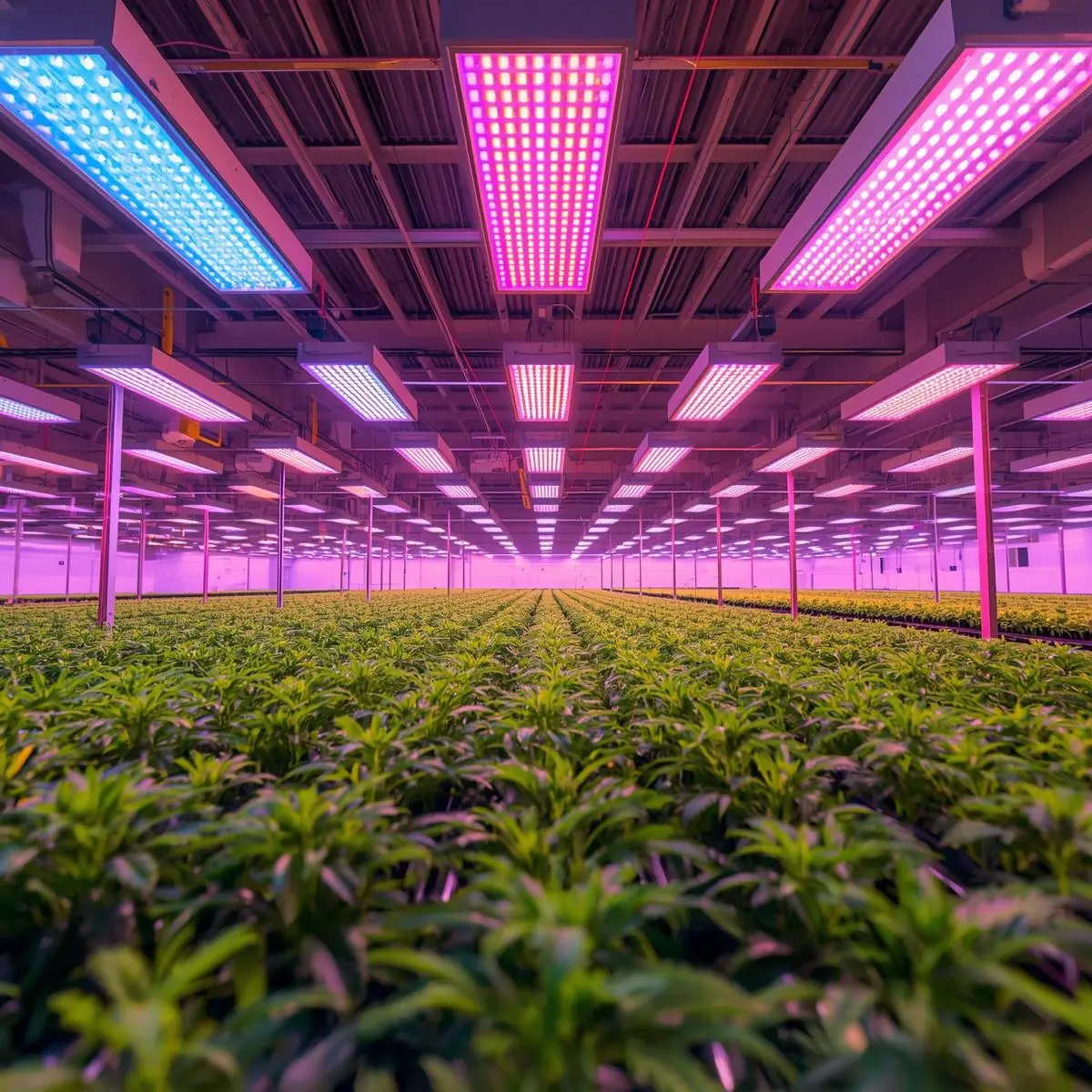 LED grow lights for seedlings providing gentle, even light over seed trays
