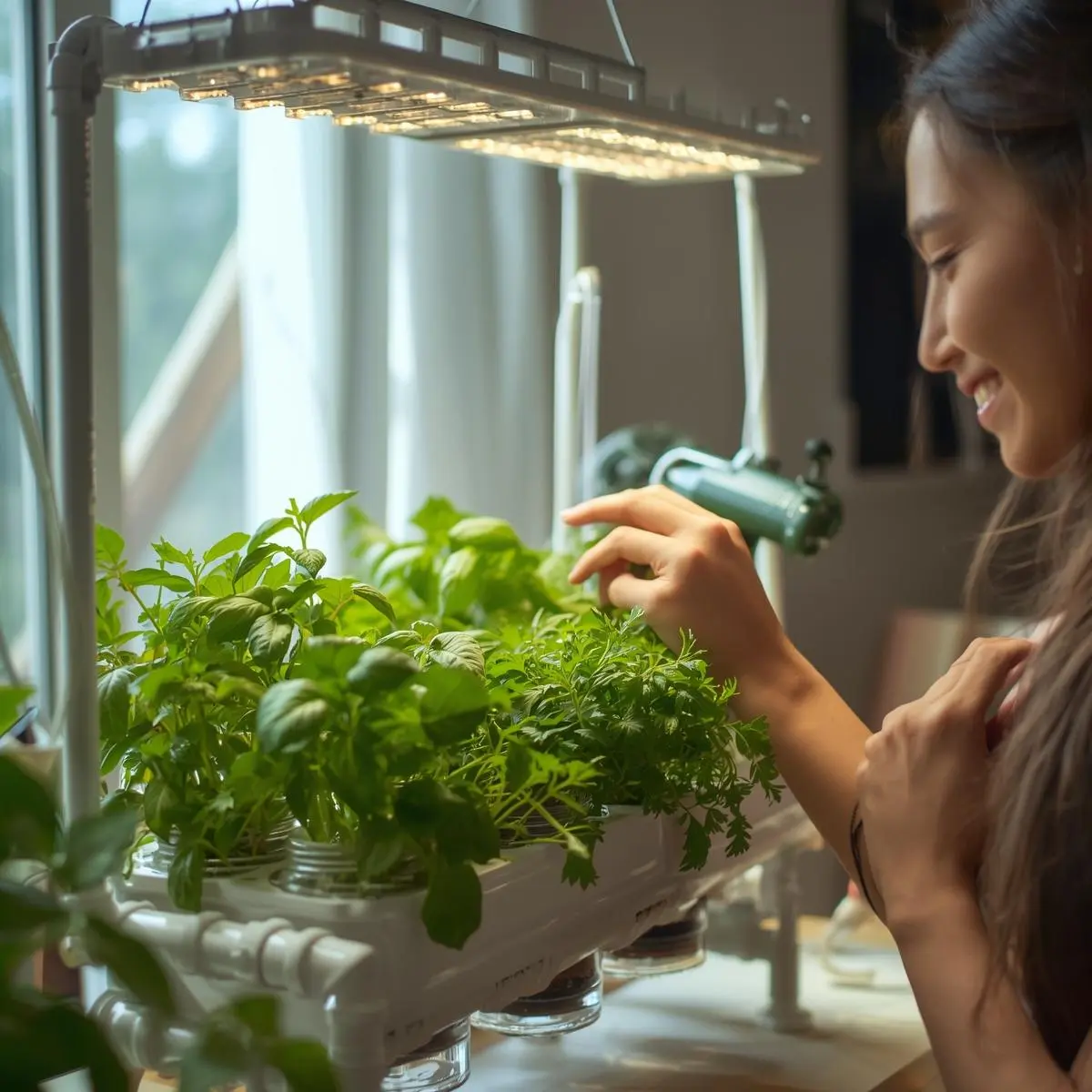 DIY hydroponic herb garden