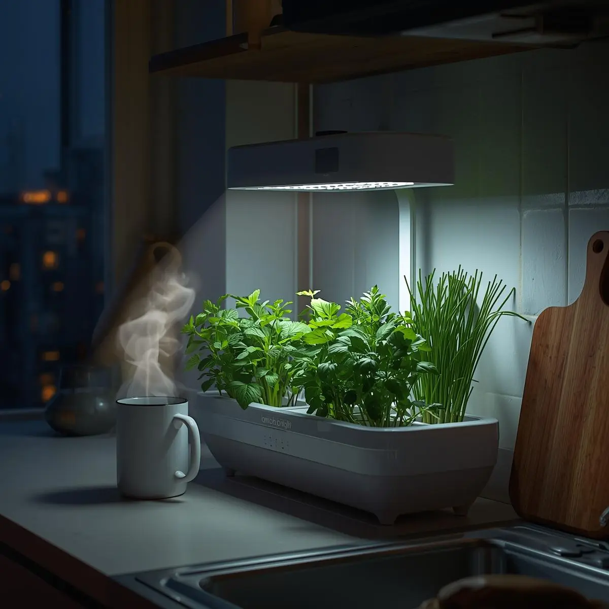 Low-Light Hydroponic Herb Gardening
