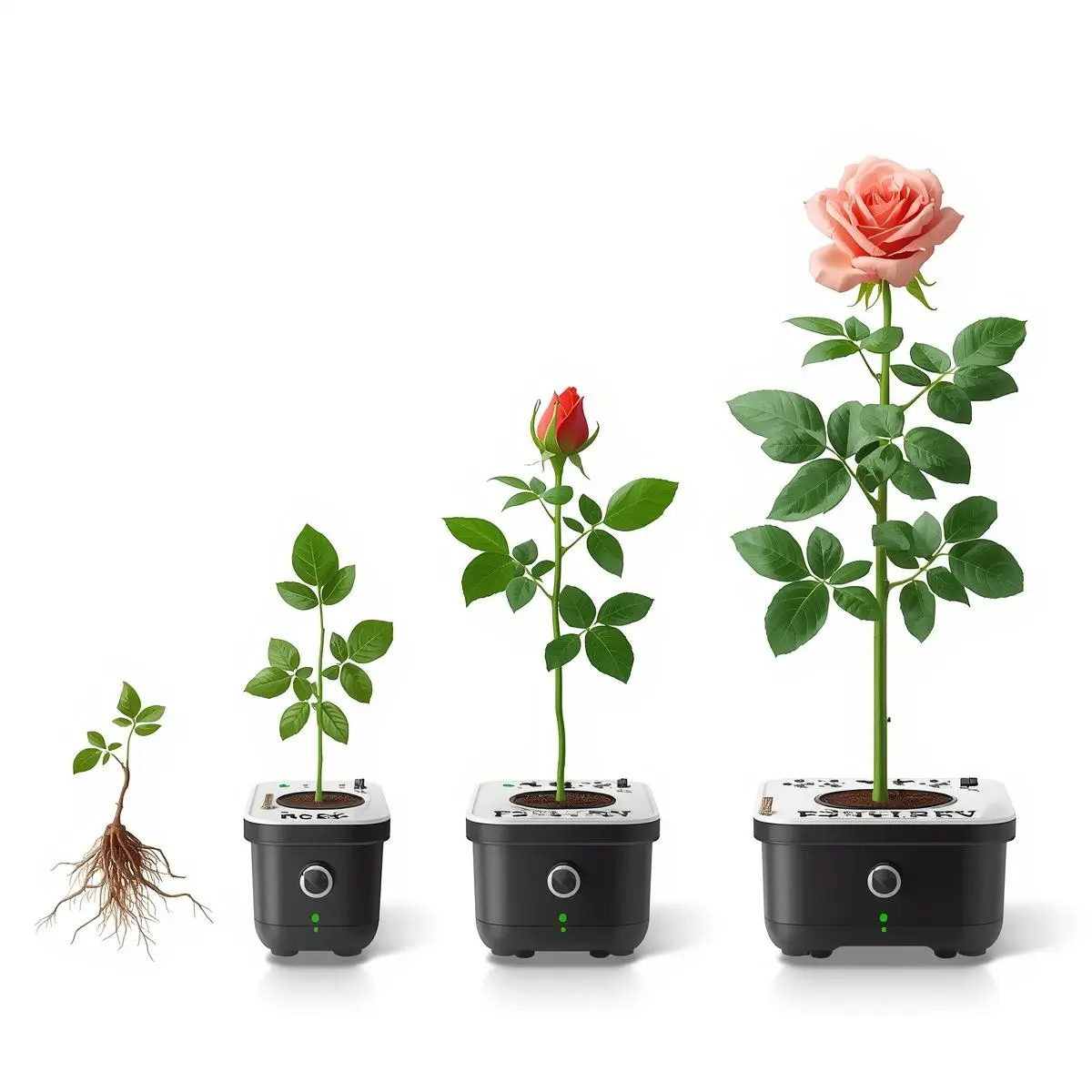 Hydroponic Rose Growth Stages
