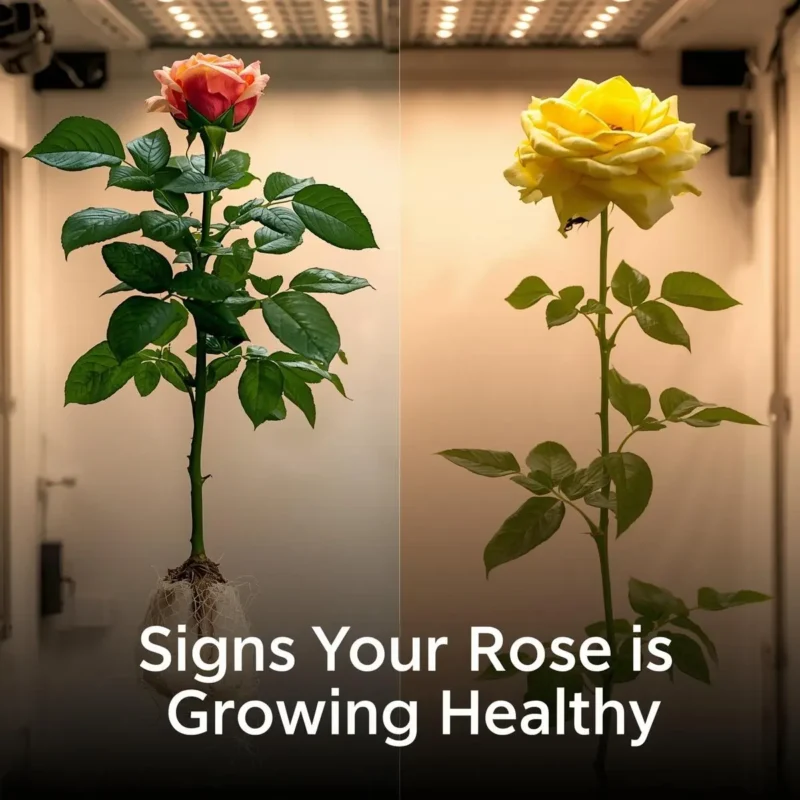 healthy hydroponic roses