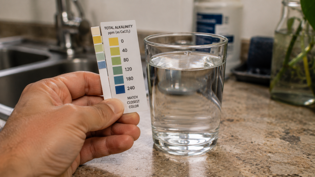 Testing tap water alkalinity for hydroponic nutrient solution